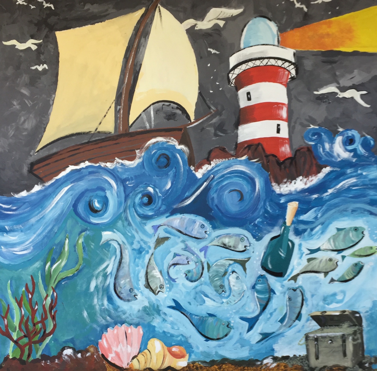 Picture of Earth, Sea and Sky Mural 20/32 by Students of West Fife High Schools