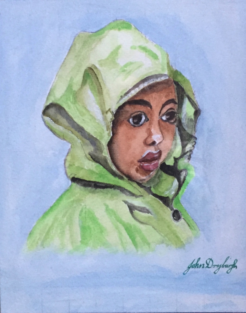 Picture of Girl in Hood by John Dryburgh