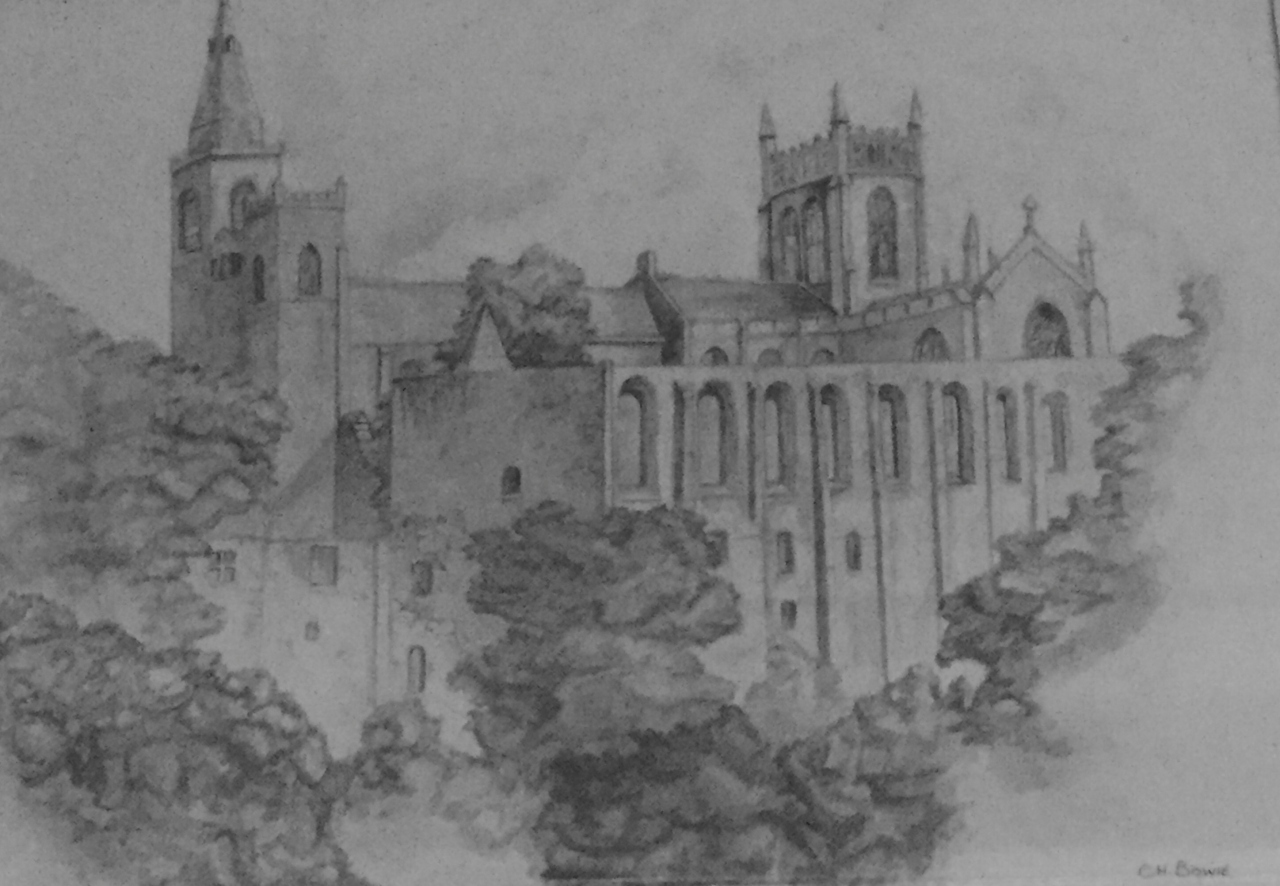 Picture of Dunfermline Abbey by C H Bowie