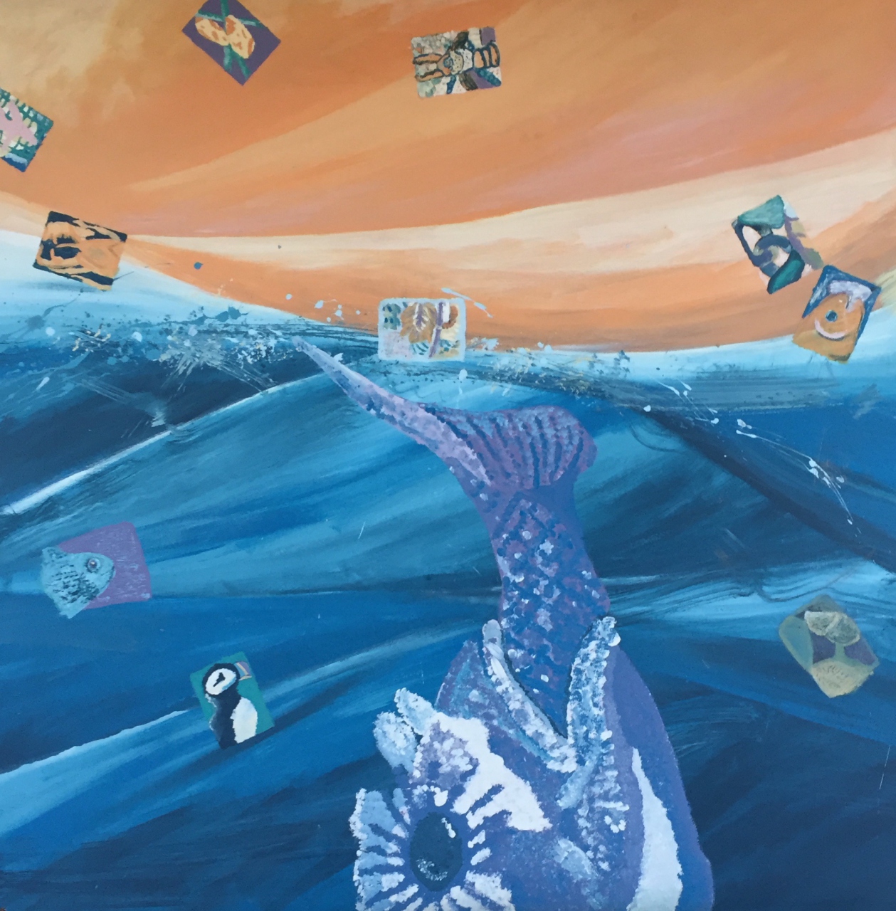 Picture of Earth, Sea and Sky Mural 12/32 by Students of West Fife High Schools