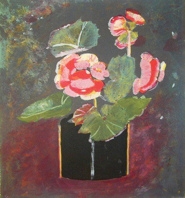 Picture of Begonias by Mary Newcomb