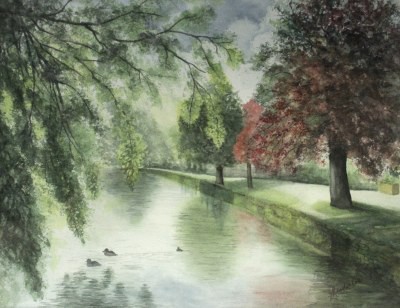 Picture of A Walk By The River by J Henderson