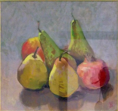 Picture of Pears, Apple & Pomegranate by Alfons Bytautas