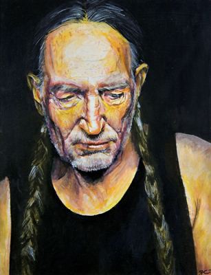 Picture of Portrait of Willie Nelson by Gavin Cameron