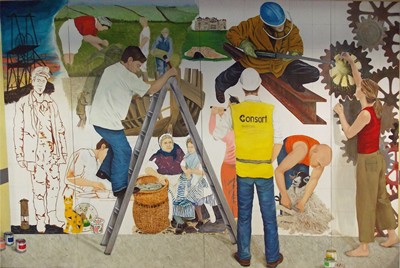 Picture of Mural: Fife Historical Industries by  Fife College