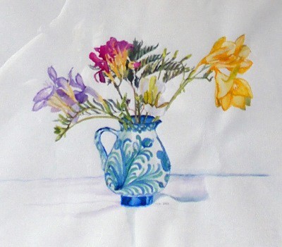 Picture of Fresias by Fiona Dick