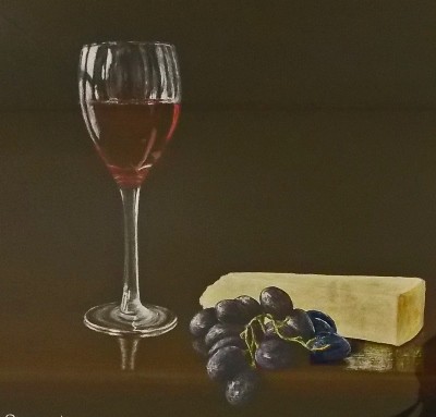 Picture of Wine & Cheese by Marian Shepherd