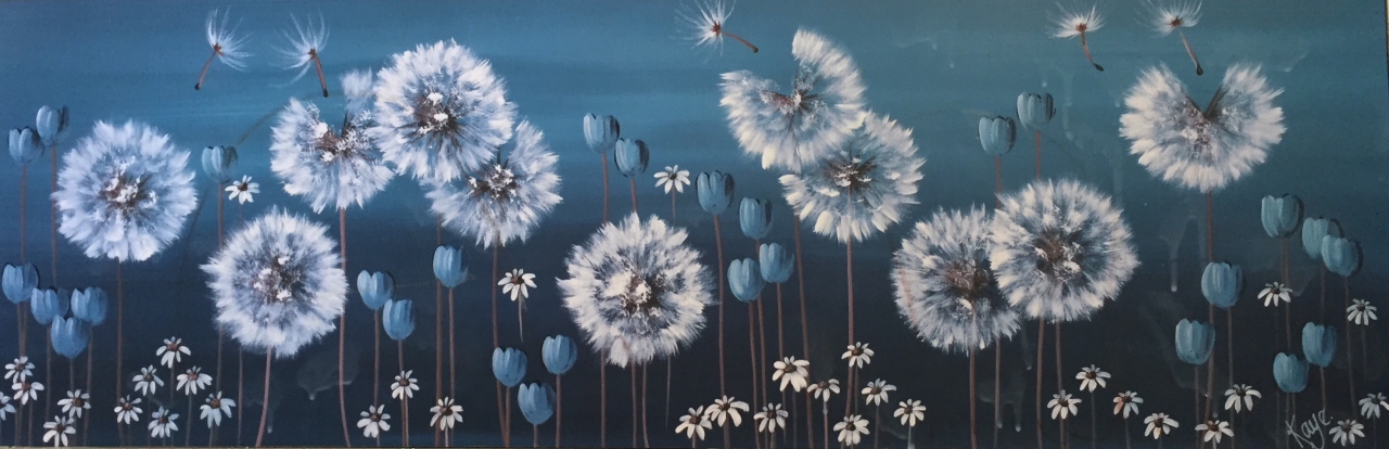 Picture of Blue Dandelions by Artist Unknown