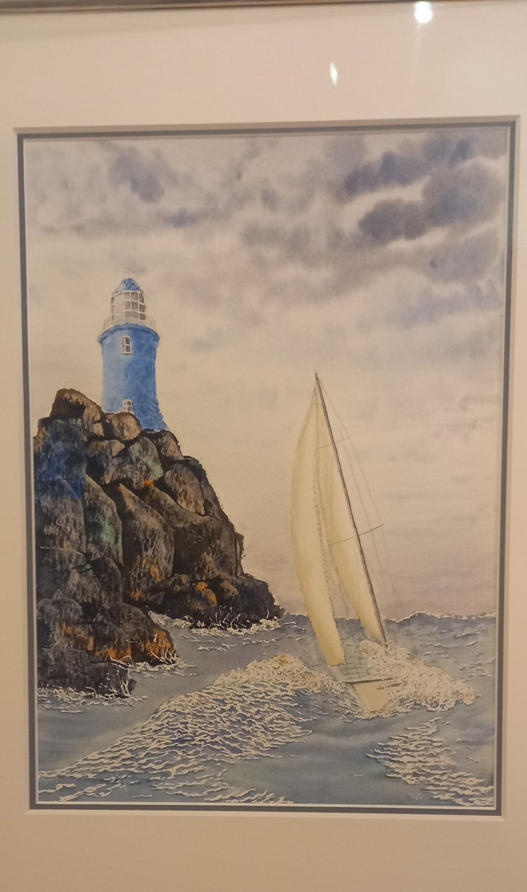 Picture of Blue Lighthouse by Charles Marshall