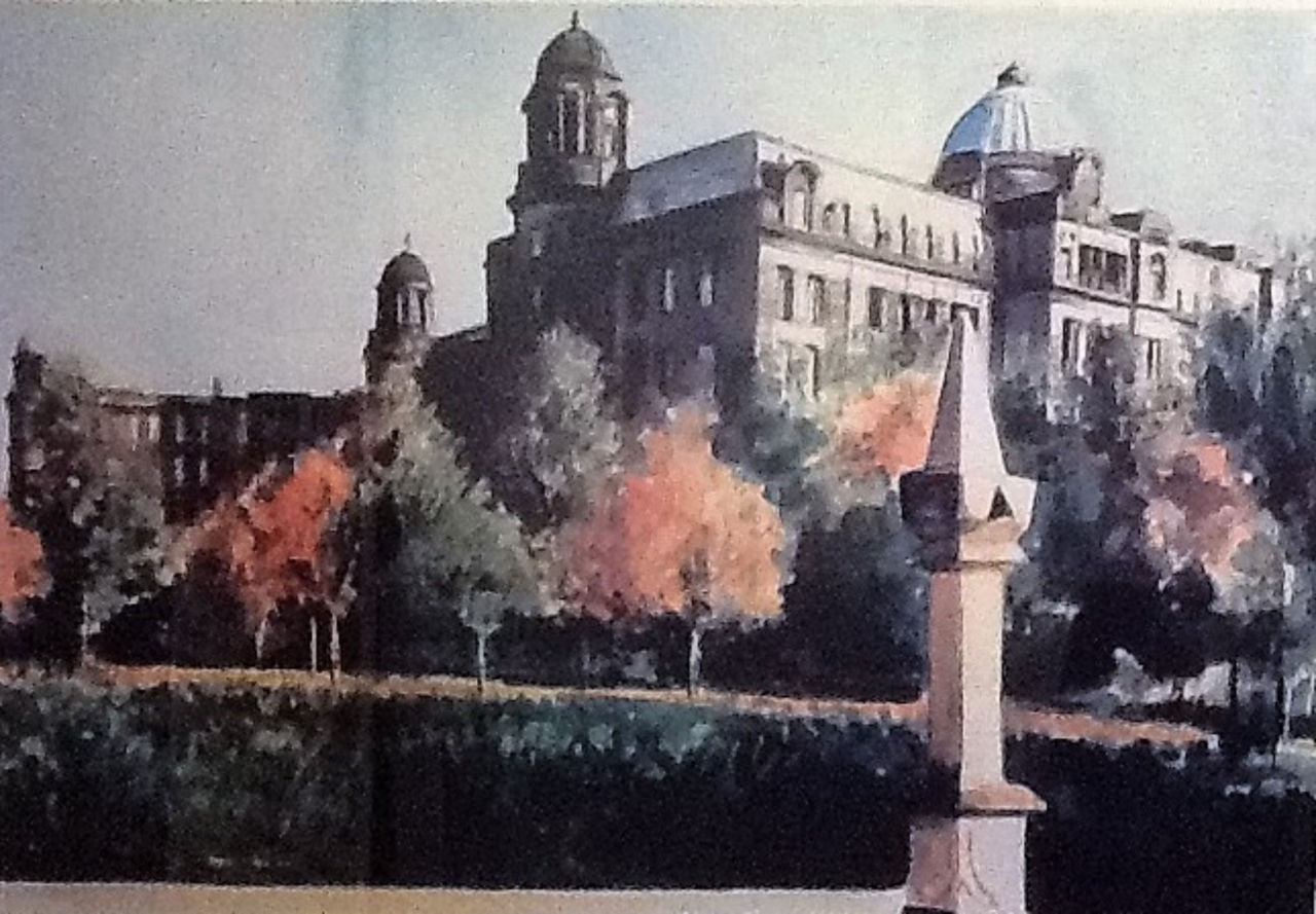 Picture of Glasgow Royal Infirmary from McLeod St. by Gerard M Burns