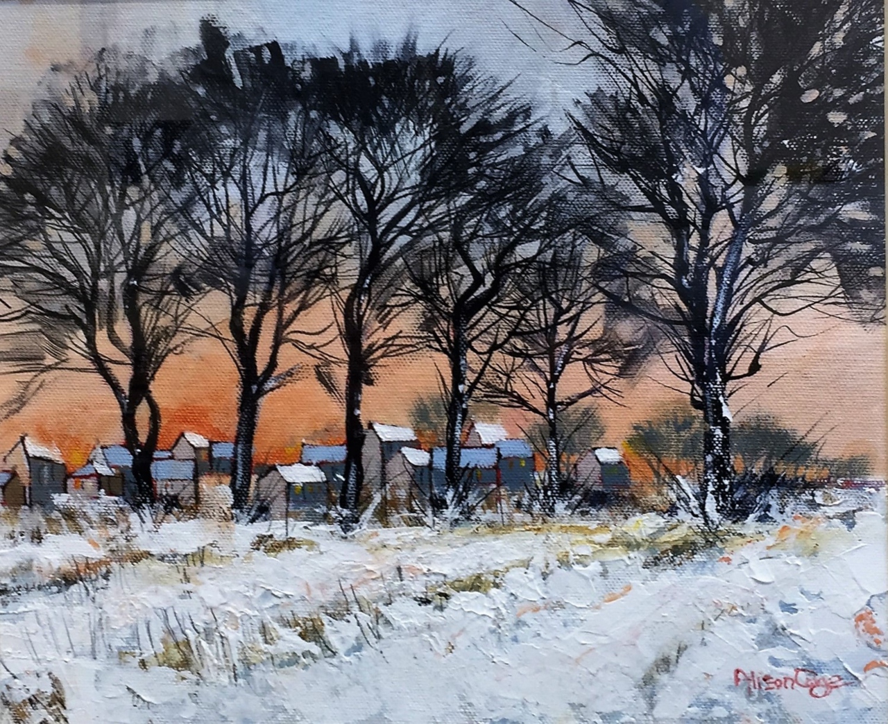 Picture of Snowy Evening, Gauldry by Alison Cage