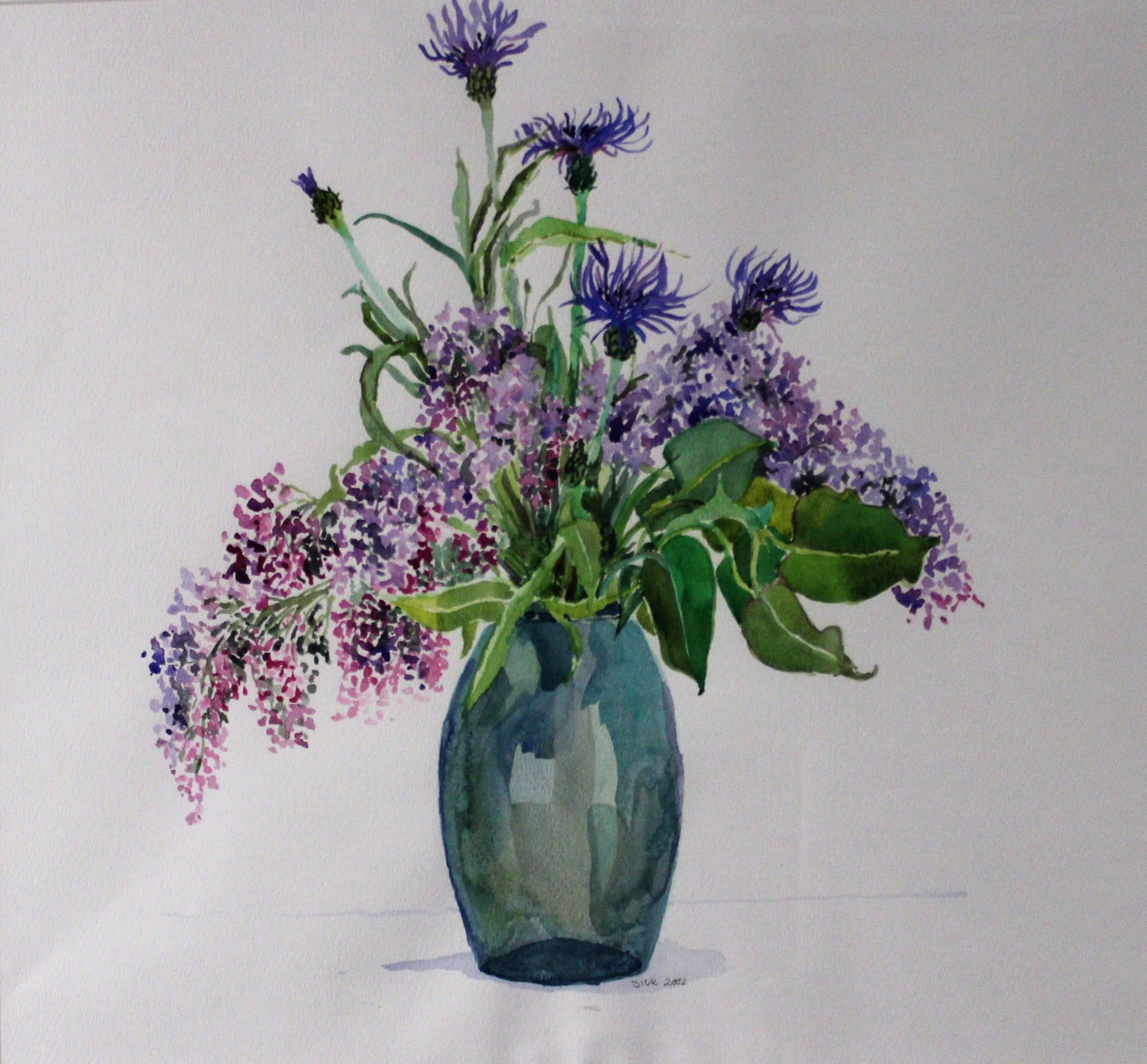 Picture of Lilacs & Cornflowers by Fiona Dick