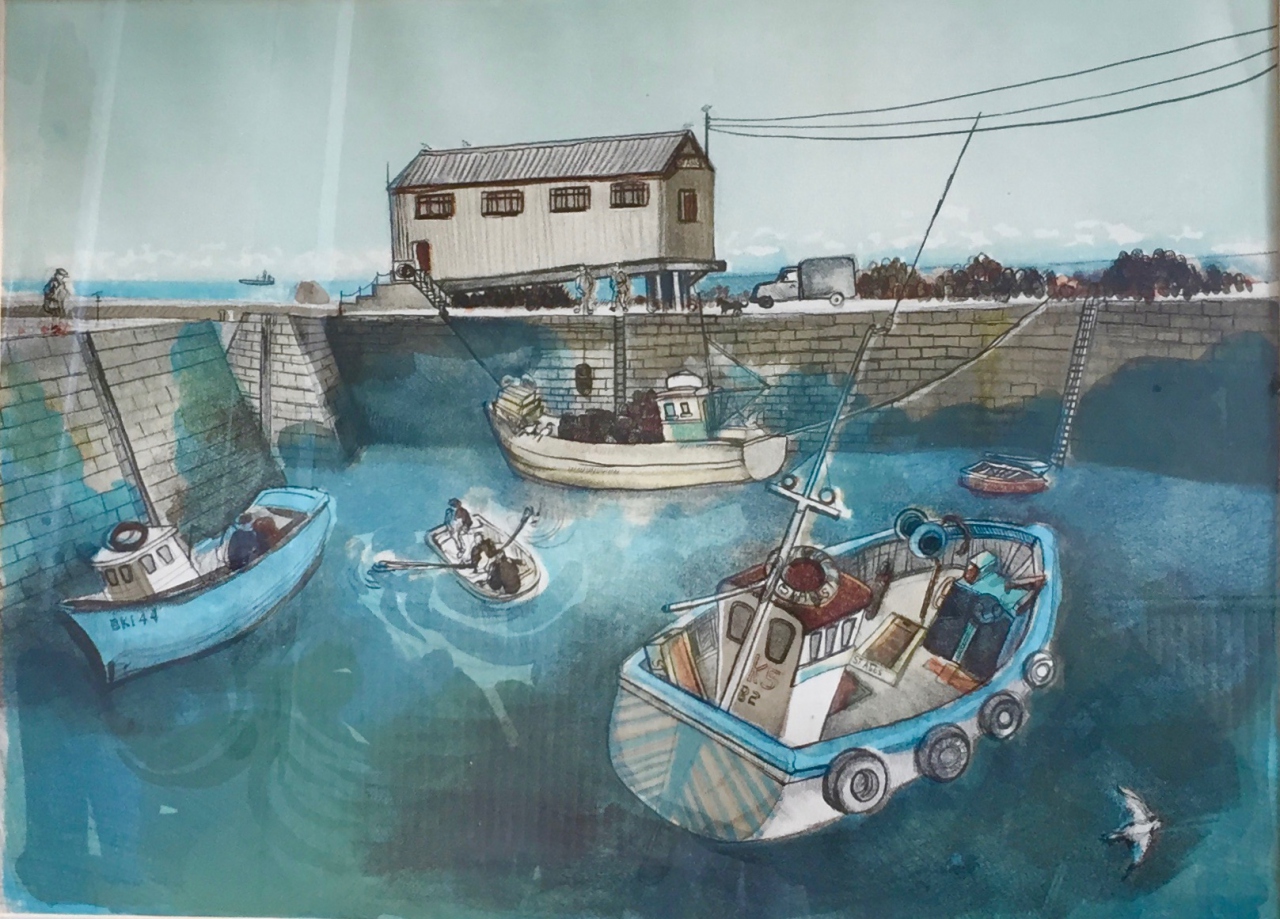 Picture of Fishing Boats in Harbour by Michael McVeigh