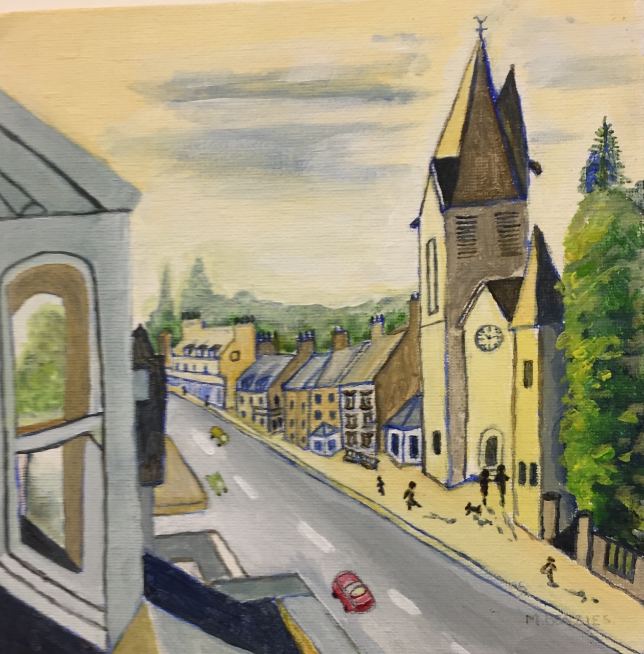 Picture of Cupar in a Brush Stroke 21 by Marion Benzies