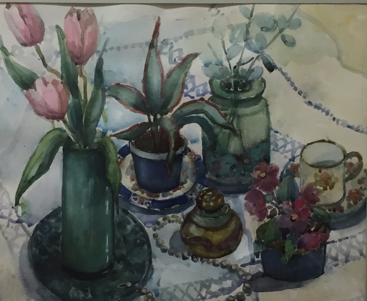Picture of Still Life With Tulips by Edna Gray
