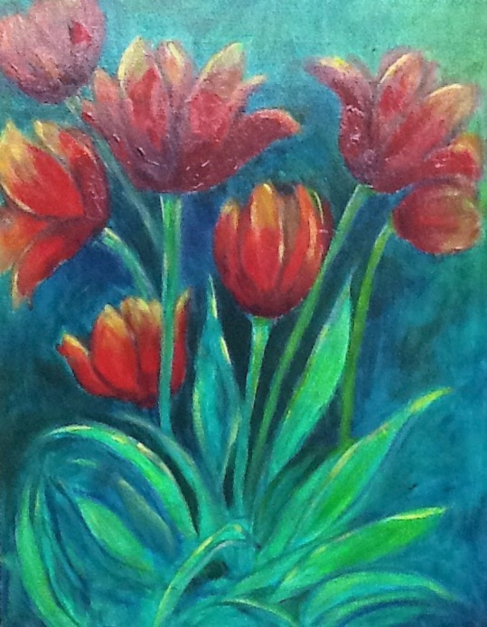 Picture of Garden Tulips by Kosana Marton