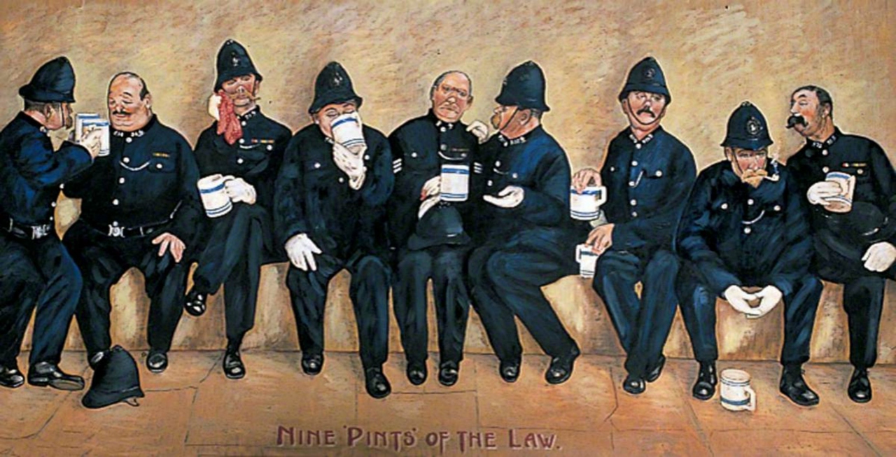 Picture of Nine 'Pints' of the Law by Lawson Wood