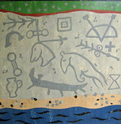 Picture of Cave Painting Design by Jane Hyslop RSA