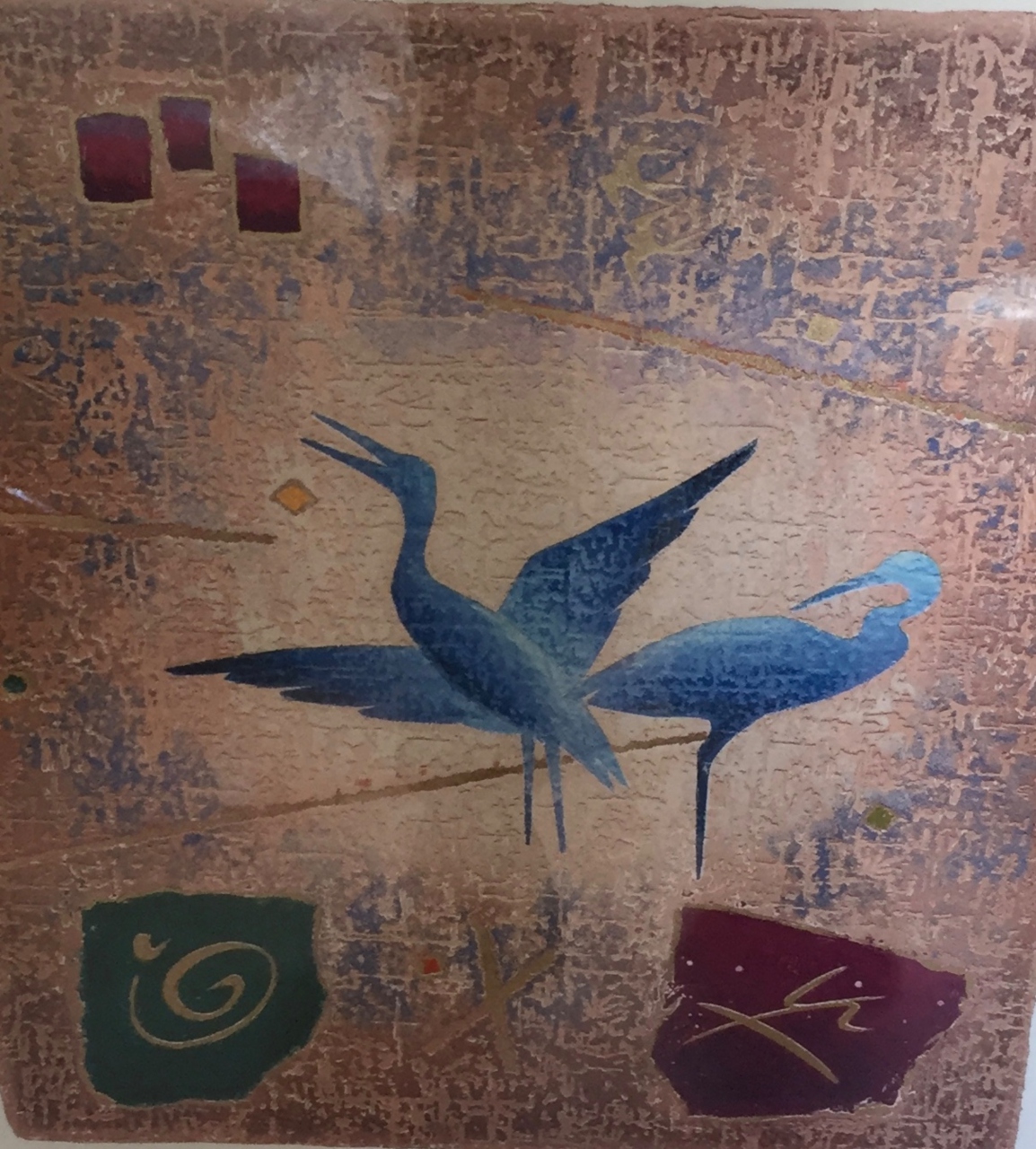 Picture of Blue Storks by Artist Unknown