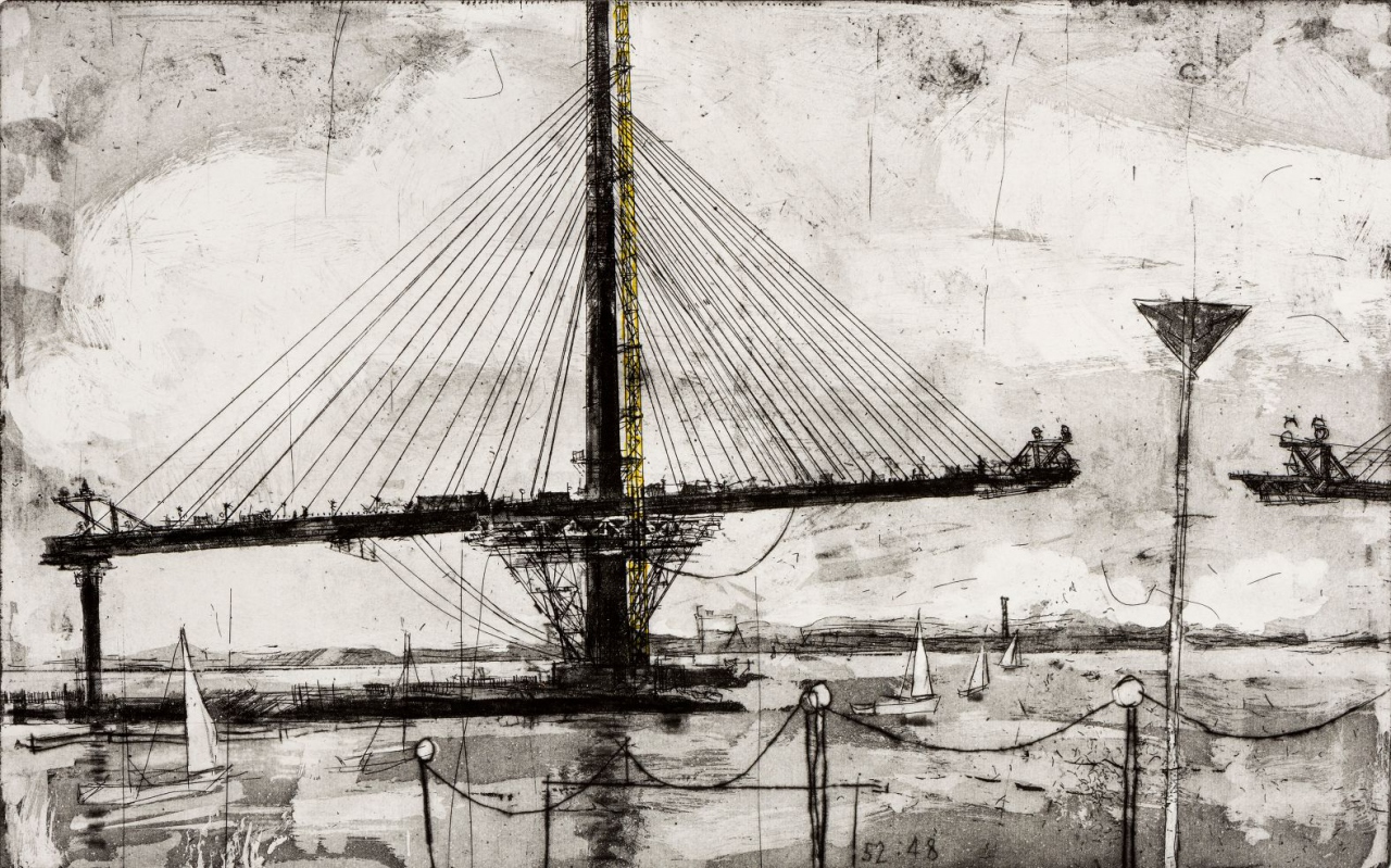Picture of South Tower Yellow Crane by Kate Downie RSA
