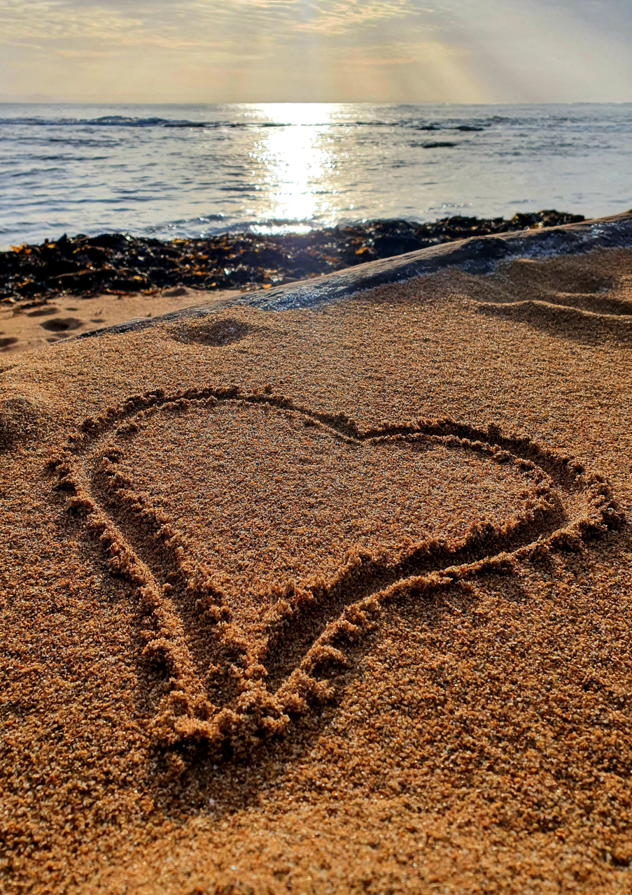 Picture of Heart on the Beach by Sasha Gladstone